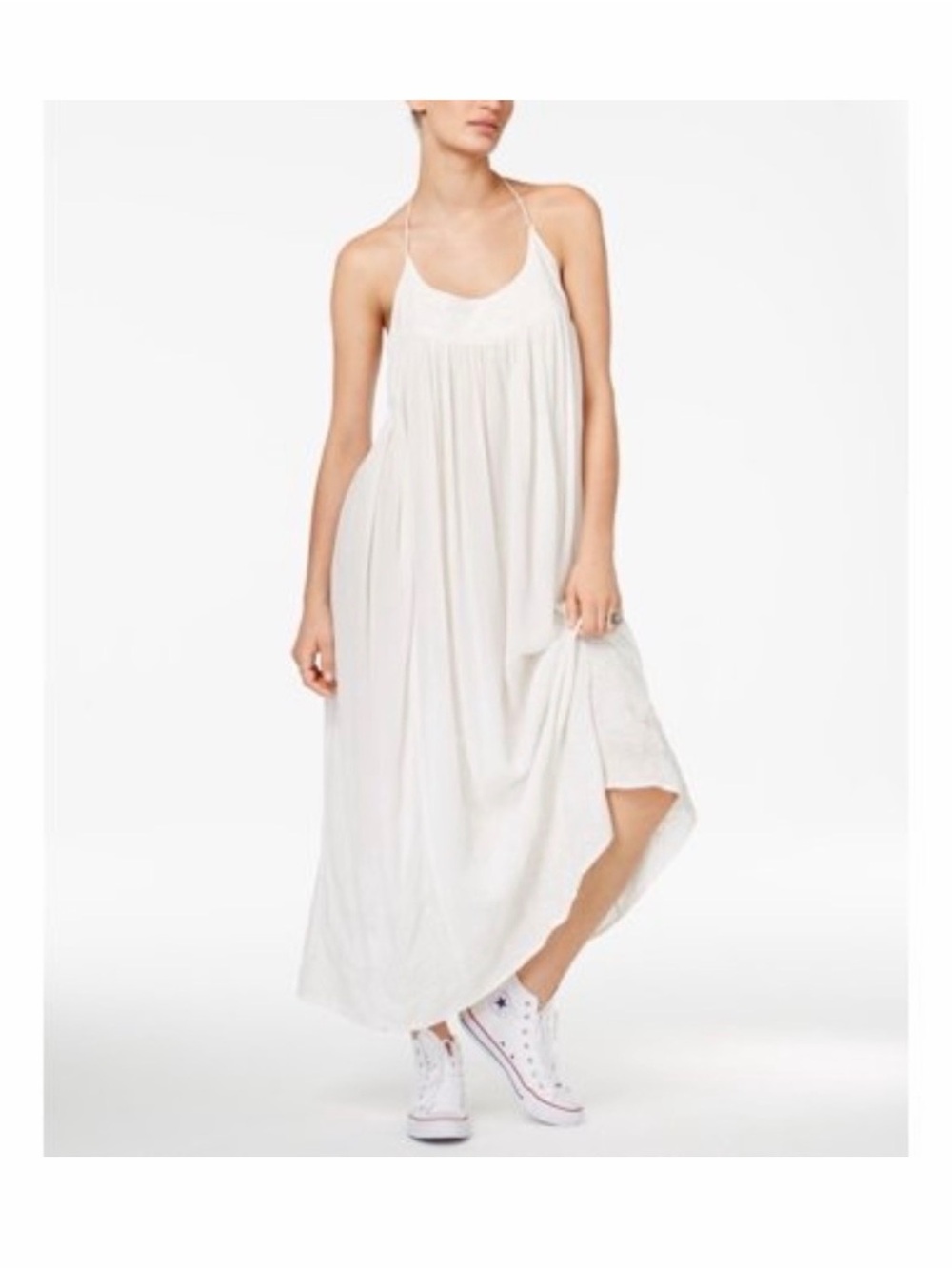 Free People Elaine White Midi Dress
